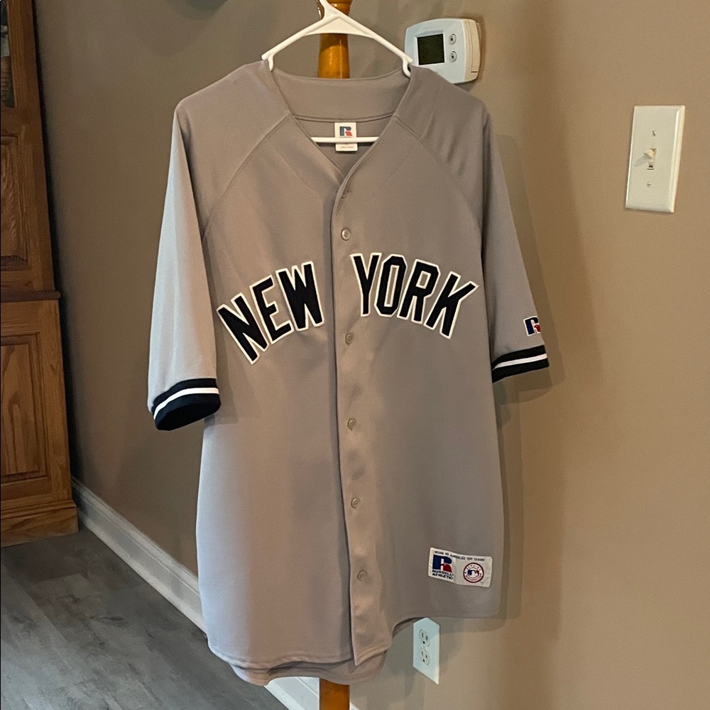 Russell Athletic Gray New York Baseball Jersey